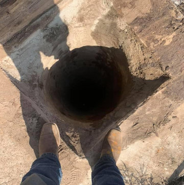 well hole for pump