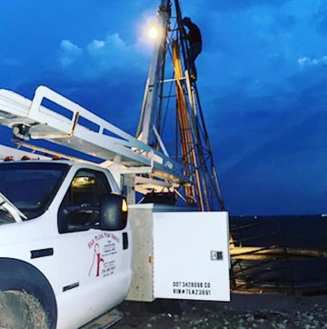 working hard into the night